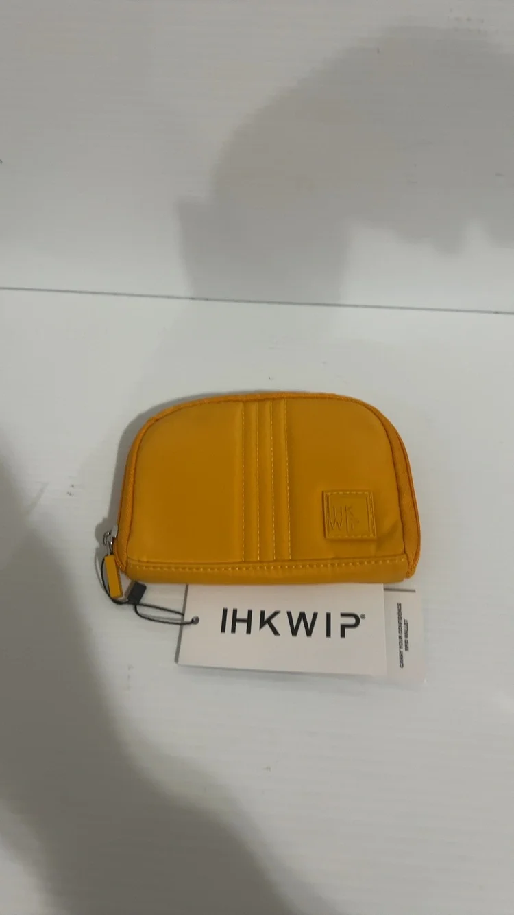 HKWP Yellow Small Zip Wallet